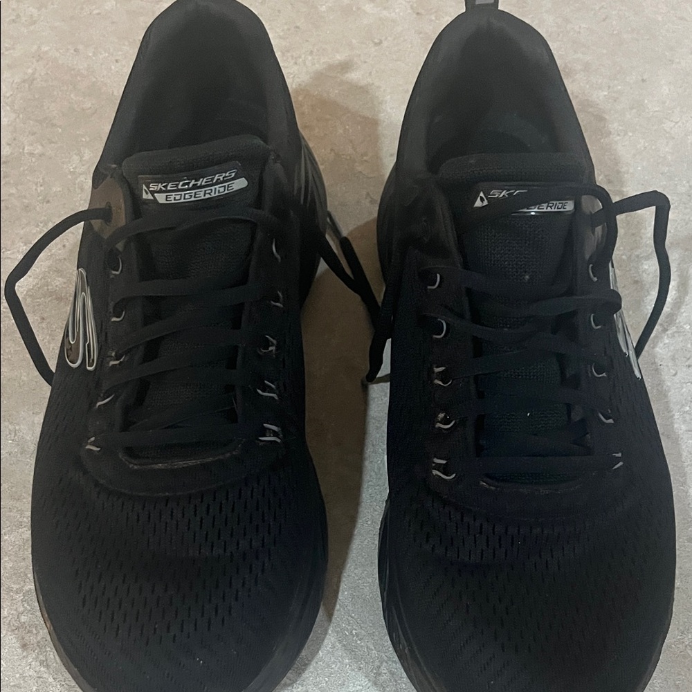 Skechers Black Lace-Up Sneakers